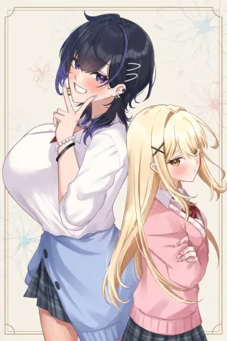 Una gyaru grande y una gyaru pequeña están instaladas en mi nuevo hogar después de que me rompieran el corazón