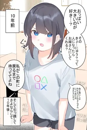 10-nenburi ni Saikaishita Osananajimi ga Kyonyuu ni Natteita